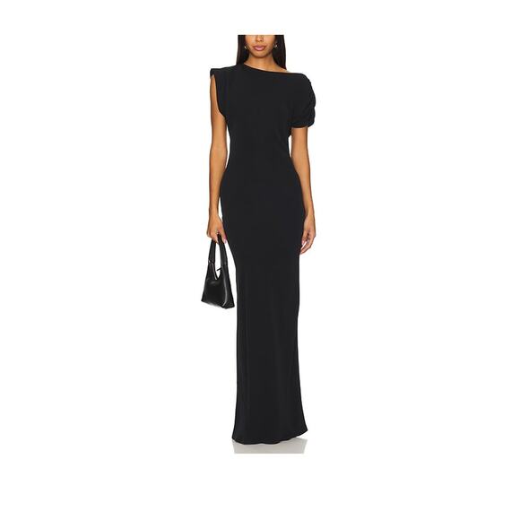 Amanda Uprichard x Revolve 'Elroy' Black Polyester Maxi Dress Size S